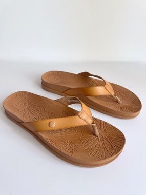 Reef Vista Porto Cruz Flip Flop Vegan Leather Sandals Size 7